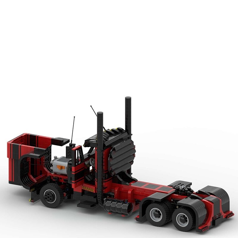TECHNICIAN MOC 32567 Black and Red Peterbilt 389 by laouaistechnic MOCBRICKLAND 4 1