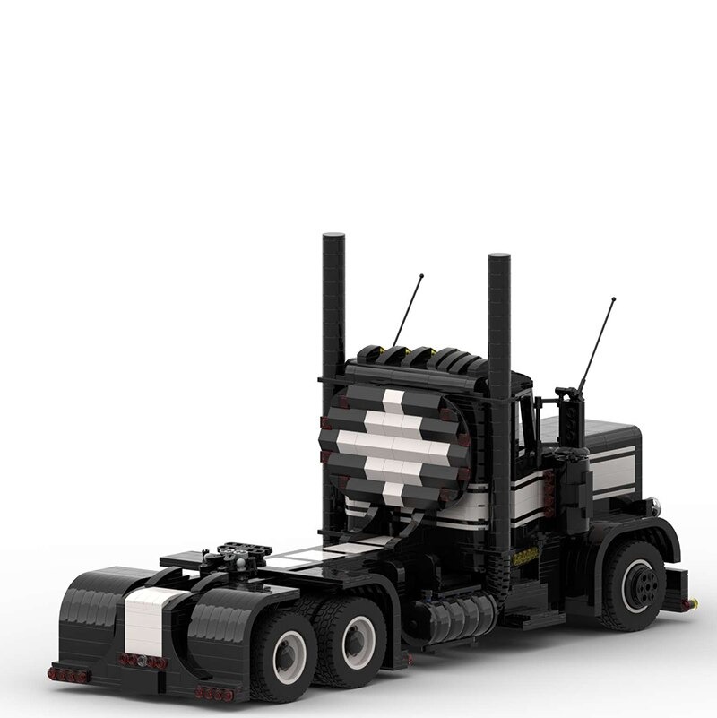 TECHNICIAN MOC 32873 Black and White Peterbilt 389 by laouaistechnic MOCBRICKLAND 3 1