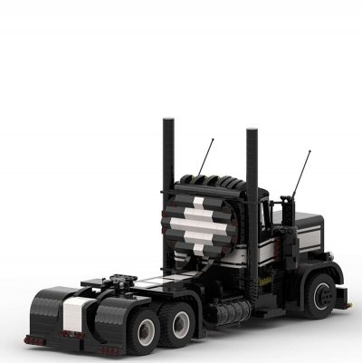 TECHNICIAN MOC 32873 Black and White Peterbilt 389 by laouaistechnic MOCBRICKLAND 3