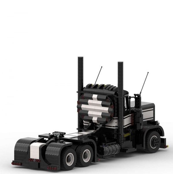 TECHNICIAN MOC 32873 Black and White Peterbilt 389 by laouaistechnic MOCBRICKLAND 3