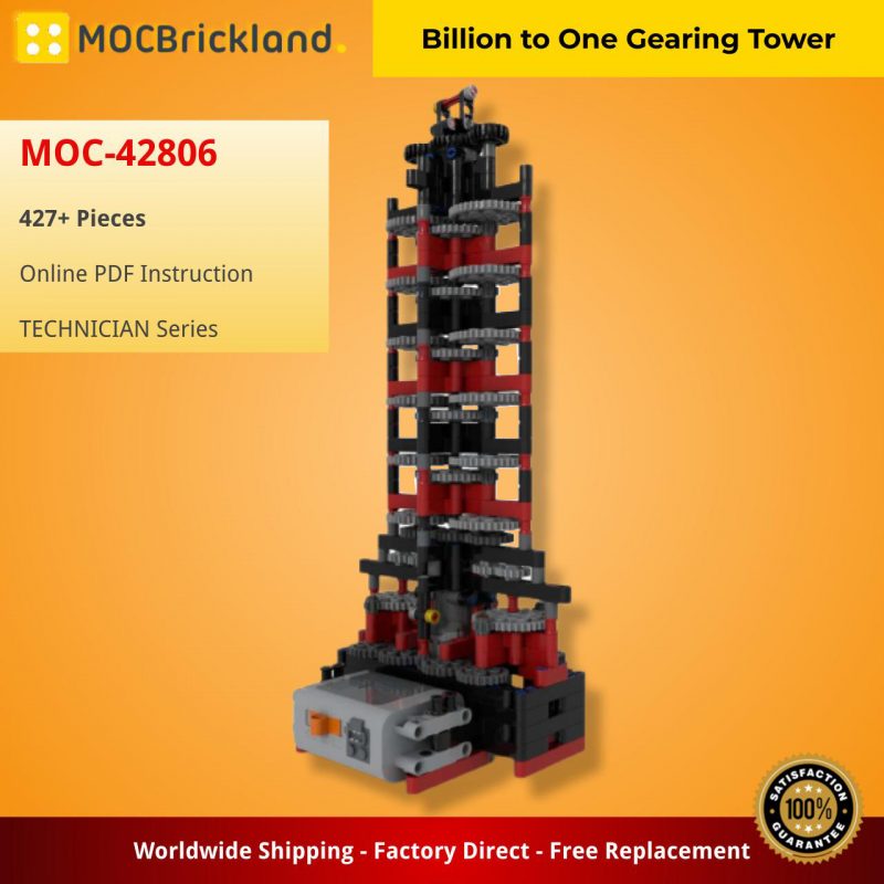 TECHNICIAN MOC 42806 Billion to One Gearing Tower by TechnicBrickPower MOCBRICKLAND 2 800x800 1