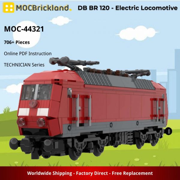 TECHNICIAN MOC 44321 DB BR 120 Electric Locomotive by brickdesigned germany MOCBRICKLAND 2