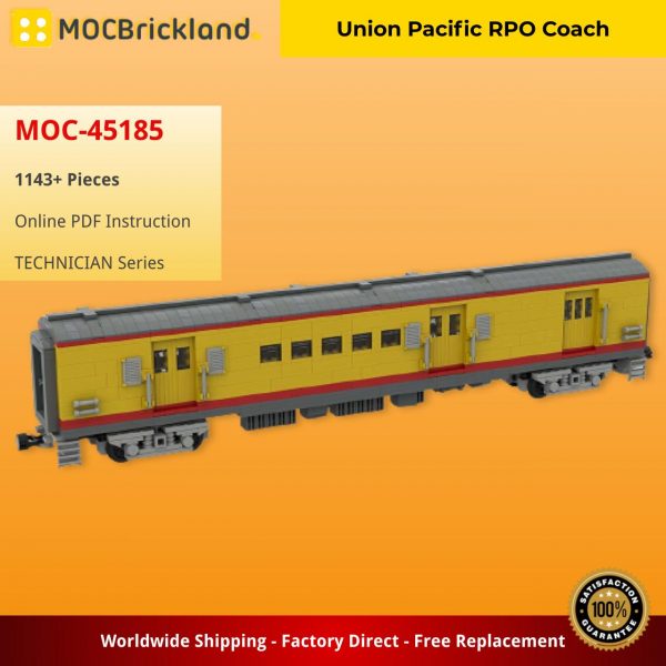 TECHNICIAN MOC 45185 Union Pacific RPO Coach by Barduck MOCBRICKLAND 2