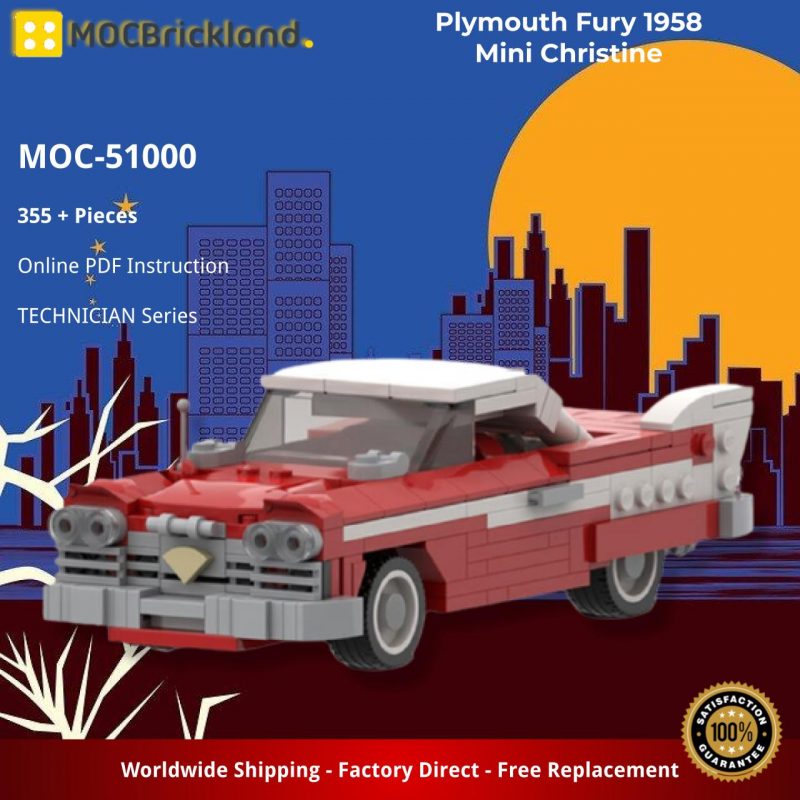 TECHNICIAN MOC 51000 Plymouth Fury 1958 Mini Christine by AngryBricksPL MOCBRICKLAND 3 800x800 1