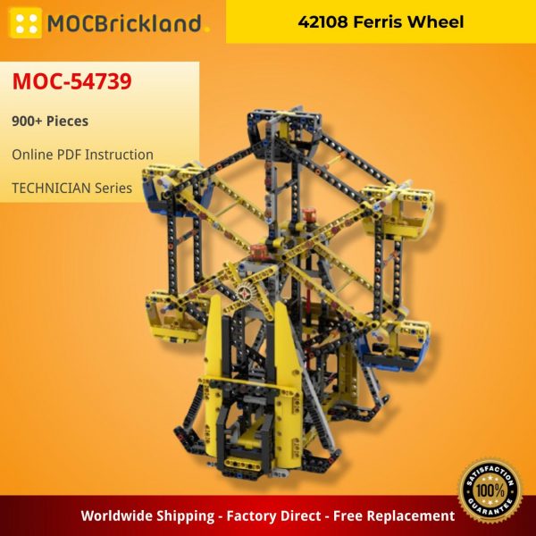 TECHNICIAN MOC 54739 42108 Ferris Wheel by Nequmodiva MOCBRICKLAND 2