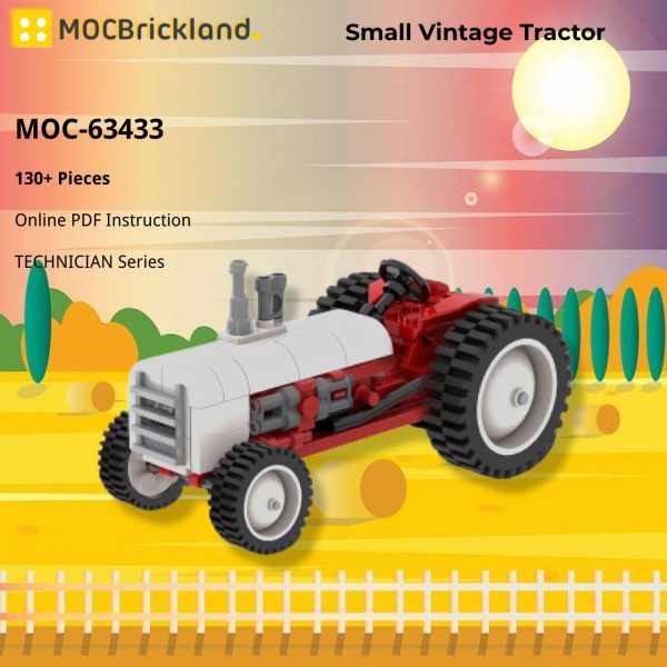 TECHNICIAN MOC 63433 Small Vintage Tractor MOCBRICKLAND 2