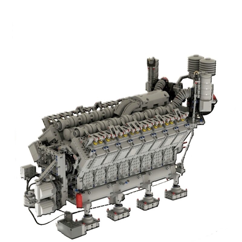 TECHNICIAN MOC 73232 V16 Diesel Engine by legolaus MOCBRICKLAND 5 1