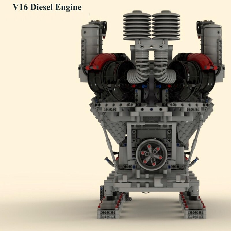 TECHNICIAN MOC 73232 V16 Diesel Engine by legolaus MOCBRICKLAND 6 1