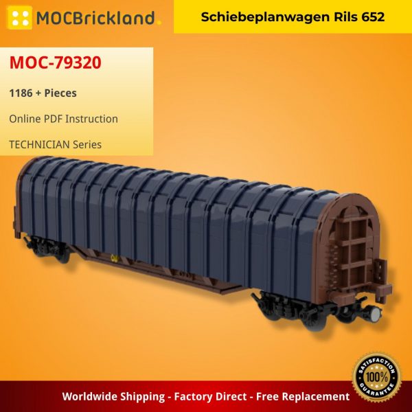 TECHNICIAN MOC 79320 Schiebeplanwagen Rils 652 by Germanrailwaybuilder MOCBRICKLAND 3