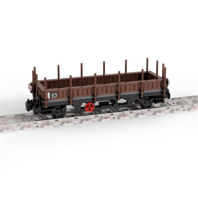 TECHNICIAN MOC 81218 Stake Wagon Flat Wagon – 2 axles by langemat MOCBRICKLAND 3