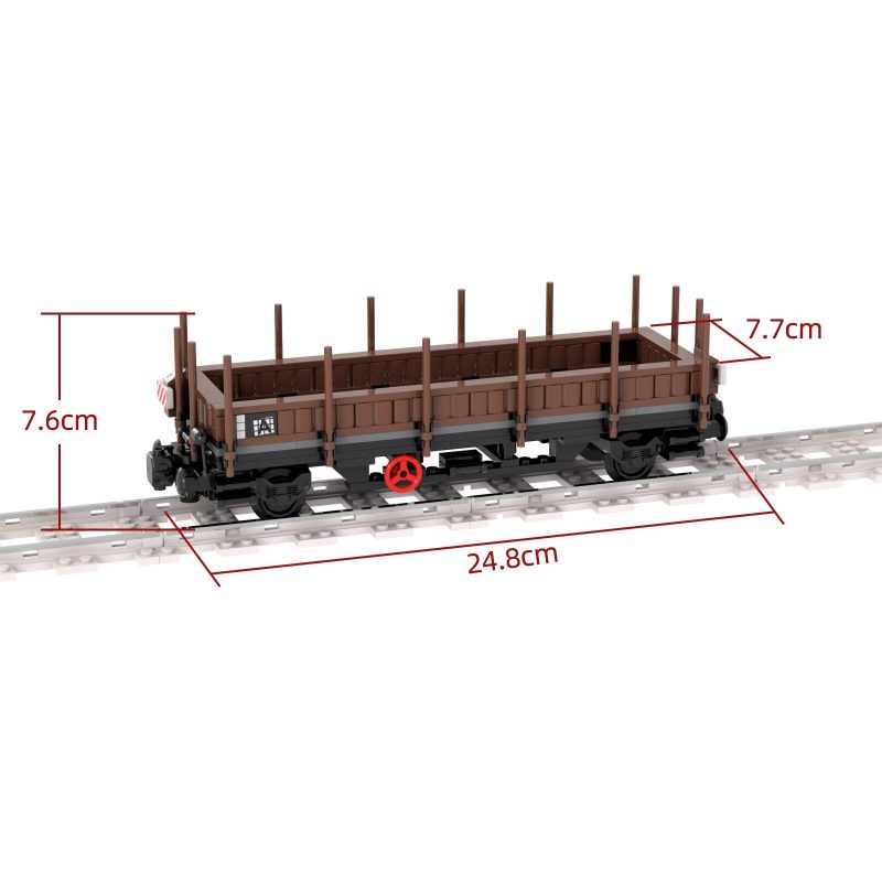 TECHNICIAN MOC 81218 Stake Wagon Flat Wagon – 2 axles by langemat MOCBRICKLAND 6 800x800 1