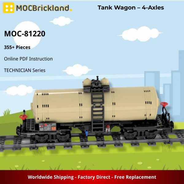 TECHNICIAN MOC 81220 Tank Wagon – 4 Axles by langemat MOCBRICKLAND 2