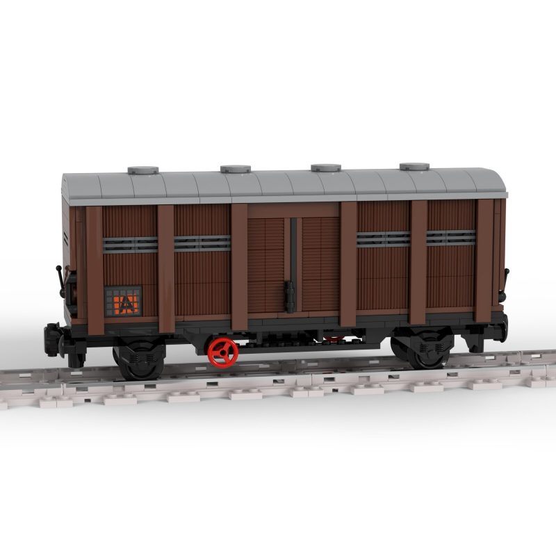 TECHNICIAN MOC 81221 BoxcarOrdinary Covered Wagon – 2 axles by langemat MOCBRICKLAND 1 800x800 1
