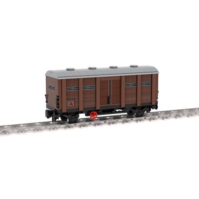 TECHNICIAN MOC 81221 BoxcarOrdinary Covered Wagon – 2 axles by langemat MOCBRICKLAND 5