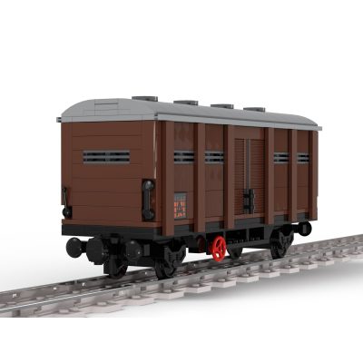TECHNICIAN MOC 81221 BoxcarOrdinary Covered Wagon – 2 axles by langemat MOCBRICKLAND 6