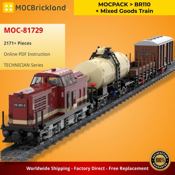 TECHNICIAN MOC 81729 MOCPACK BR110 Mixed Goods Train by langemat MOCBRICKLAND 2