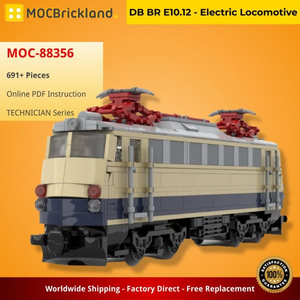 TECHNICIAN MOC 88356 DB BR E10.12 Electric Locomotive by brickdesigned germany MOCBRICKLAND 2