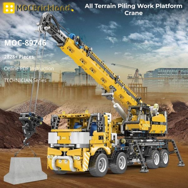 TECHNICIAN MOC 89746 All Terrain Piling Work Platform Crane MOCBRICKLAND 2