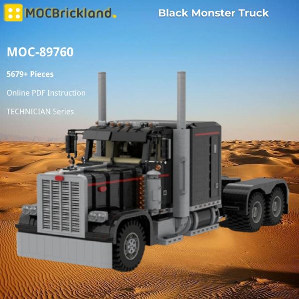 TECHNICIAN MOC 89760 Black Monster Truck MOCBRICKLAND 5