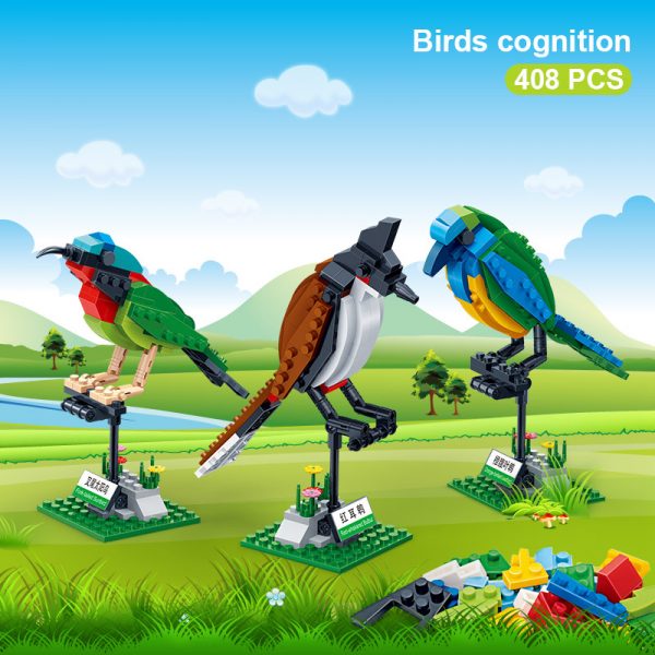 creator banbao 5123 three birds set animal cognition 5246