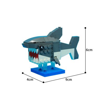 creator moc 33188 brickheadz shark by leewan mocbrickland 7118