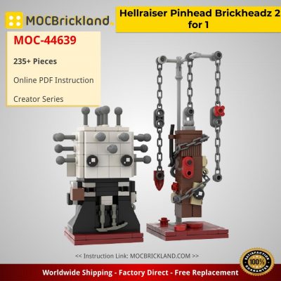 creator moc 44639 hellraiser pinhead brickheadz 2 for 1 by brickdroid mocbrickland 2594