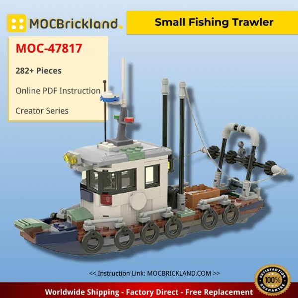 creator moc 47817 small fishing trawler by fidi70 mocbrickland 1857