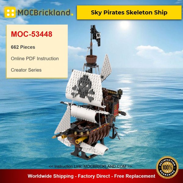 creator moc 53448 31109 sky pirates skeleton ship by madmocs mocbrickland 8415