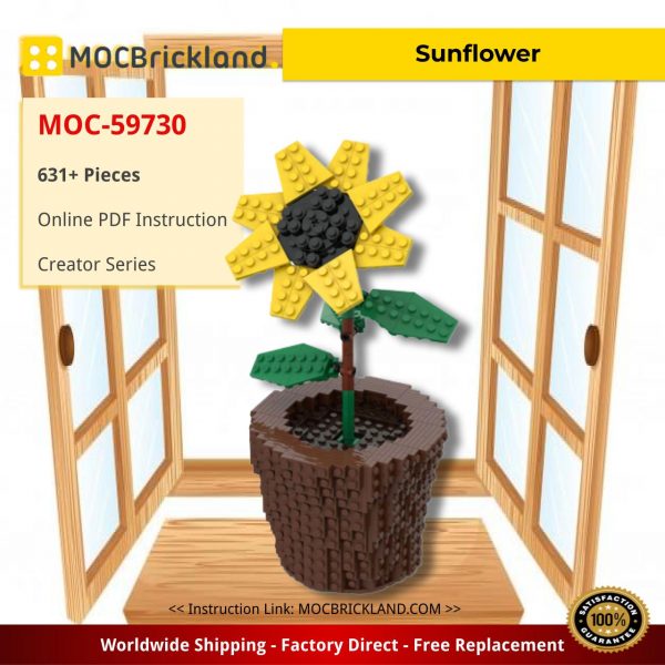 creator moc 59730 sunflower by anakin2001 mocbrickland 4147
