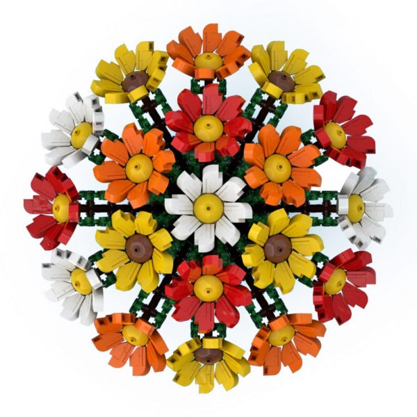 creator moc 60822 bouquet of colorful flowers by benstephenson mocbrickland 1230