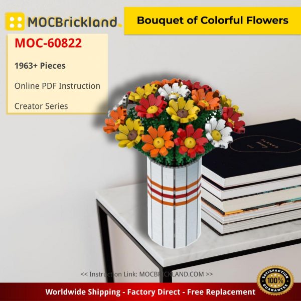creator moc 60822 bouquet of colorful flowers by benstephenson mocbrickland 3975