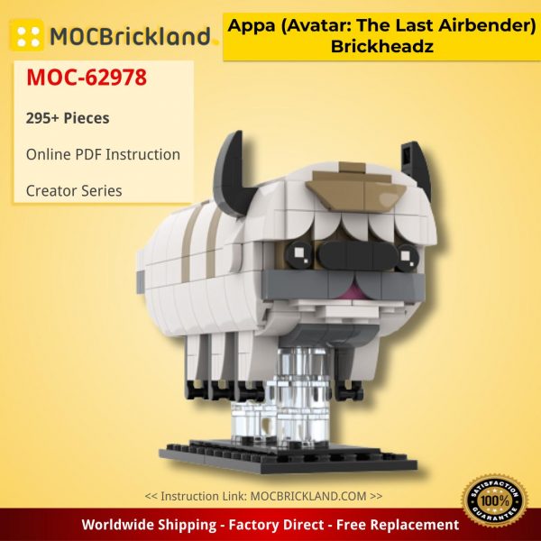 creator moc 62978 appa avatar the last airbender brickheadz by drbrickheadz mocbrickland 8995