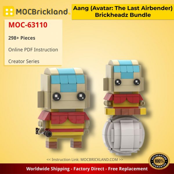creator moc 63110 aang avatar the last airbender brickheadz bundle by drbrickheadz mocbrickland 2799
