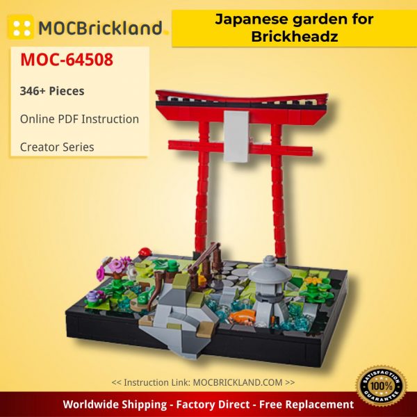 creator moc 64508 japanese garden for brickheadz by cdn mocbrickland 5041