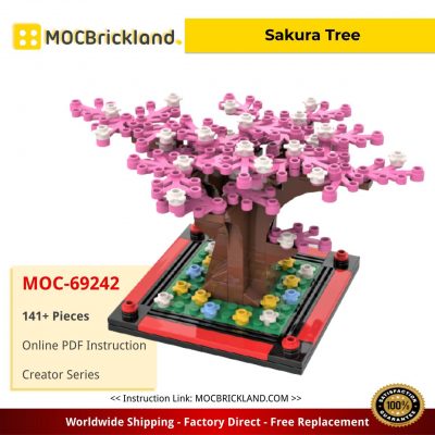 creator moc 69242 sakura tree by xmsbricks mocbrickland 6868