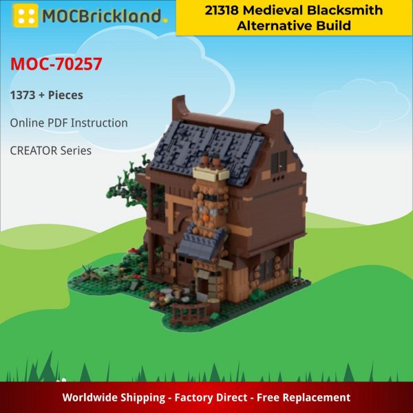 creator moc 70257 21318 medieval blacksmith alternative build by gabizon mocbrickland 5244