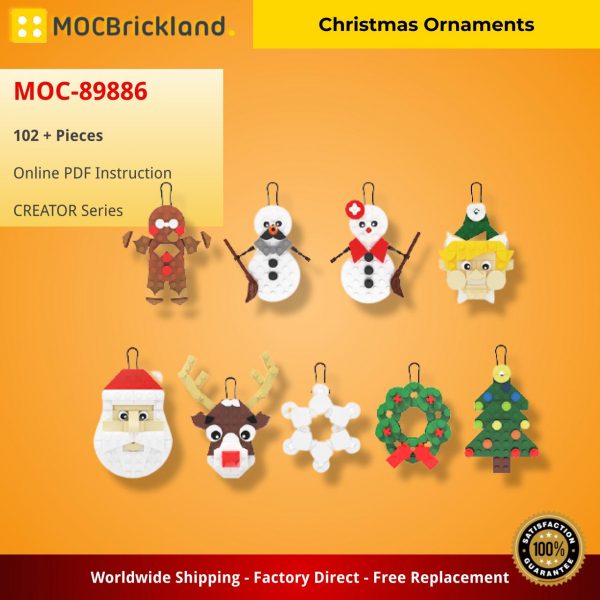 creator moc 89886 christmas ornaments mocbrickland 2713