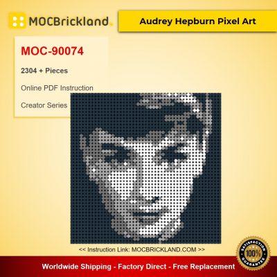 creator moc 90074 audrey hepburn pixel art mocbrickland 3958