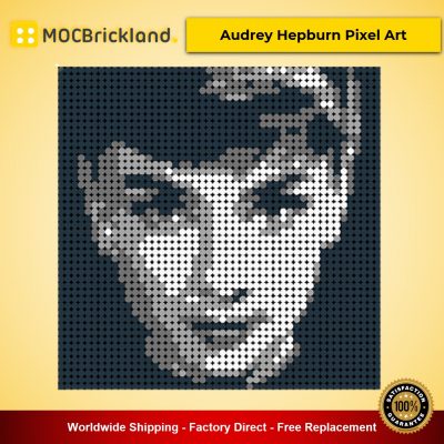 creator moc 90074 audrey hepburn pixel art mocbrickland 7001