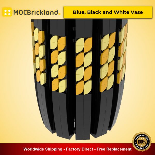 creator moc 90084 90085 90086 blue black and white vase compatible with moc flower bouquet 10280 40461 and 40460 mocbrickland 6625