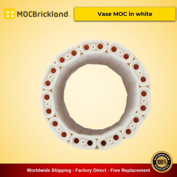 creator moc 90093 vase moc in white compatible with moc flower bouquet 10280 40461 and 40460 mocbrickland 1093
