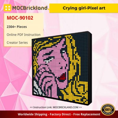 creator moc 90102 crying girl pixel art mocbrickland 7233