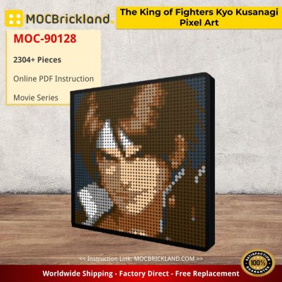 creator moc 90128 the king of fighters kyo kusanagi pixel art mocbrickland 6130