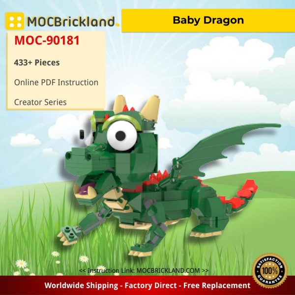 creator moc 90181 baby dragon mocbrickland 7301