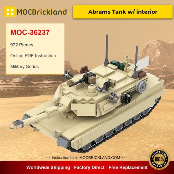 military moc 36237 m1a2 abrams tank w interior by topaces mocbrickland 5150
