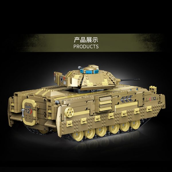 military moyu my86001 m2a2 tank with rc 1763 pieces 6266