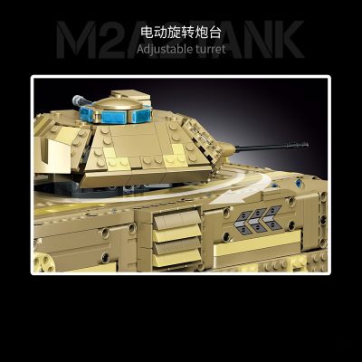 military moyu my86001 m2a2 tank with rc 1763 pieces 7409