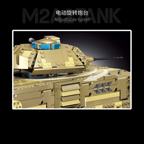 military moyu my86001 m2a2 tank with rc 1763 pieces 7409