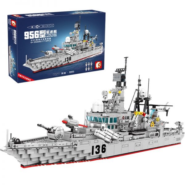 military sembo 202060 type 956 modern destroyer battleship 2673