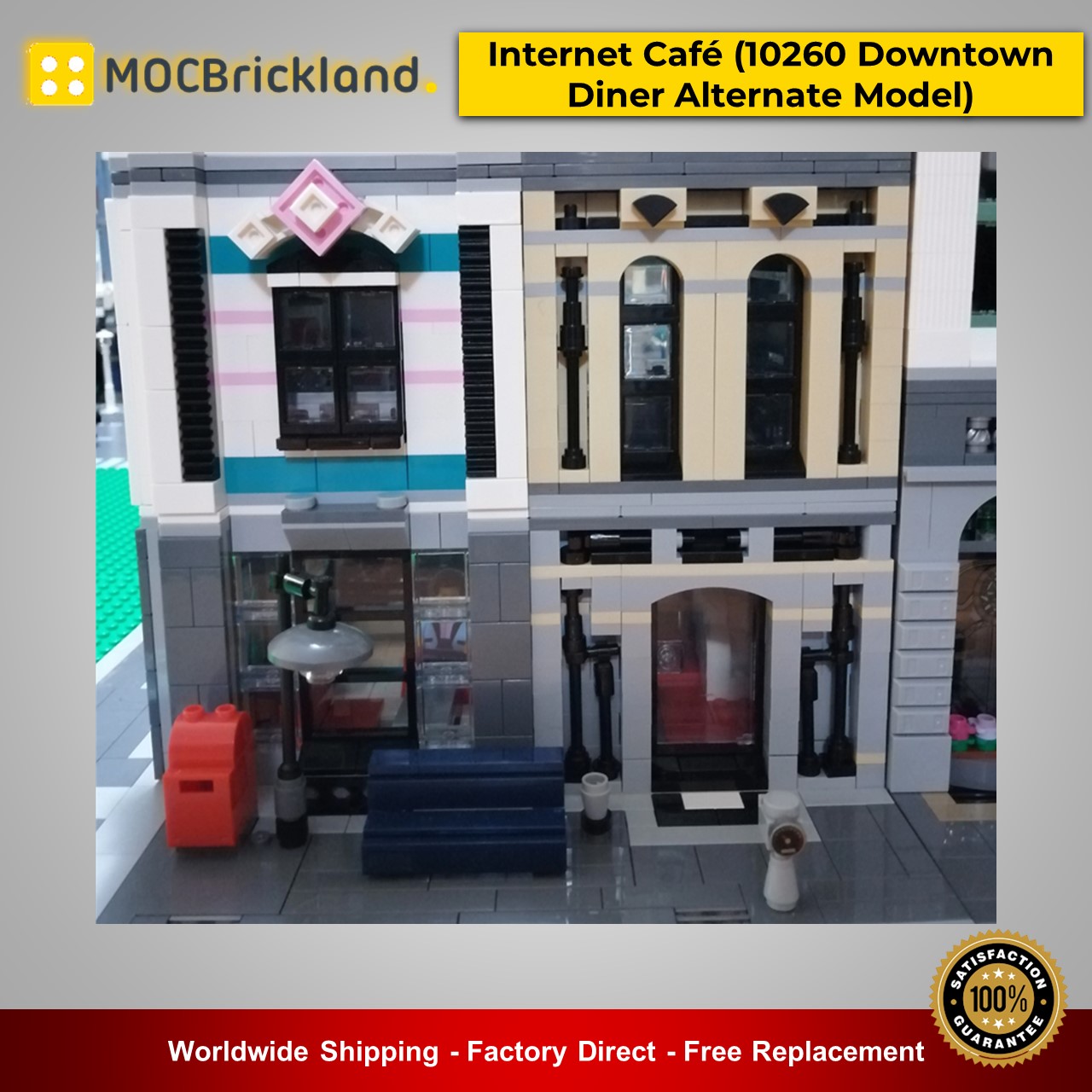 modular building moc 19379 internet caf 10260 downtown diner alternate model modular by huaojozu mocbrickland 6381